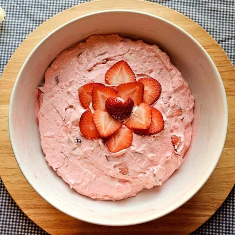 Strawberry Jell-O fluff