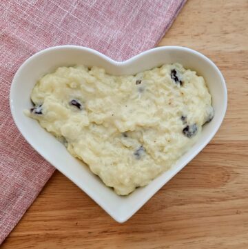 rice pudding on stove top