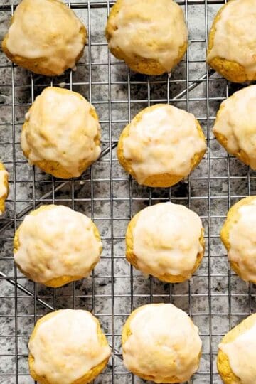 Carrot cookies with an orange glaze