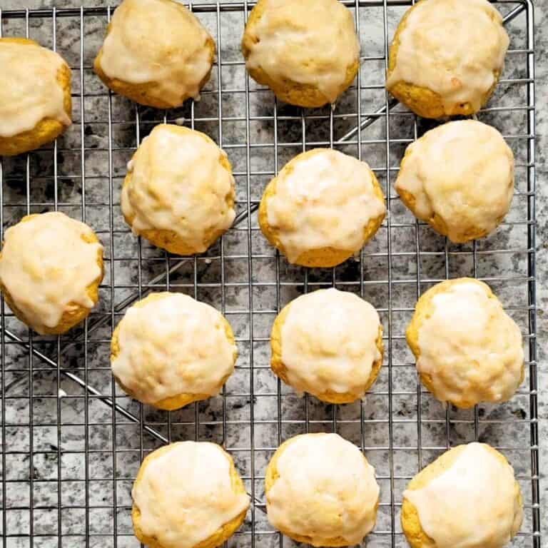 Carrot cookies with an orange glaze