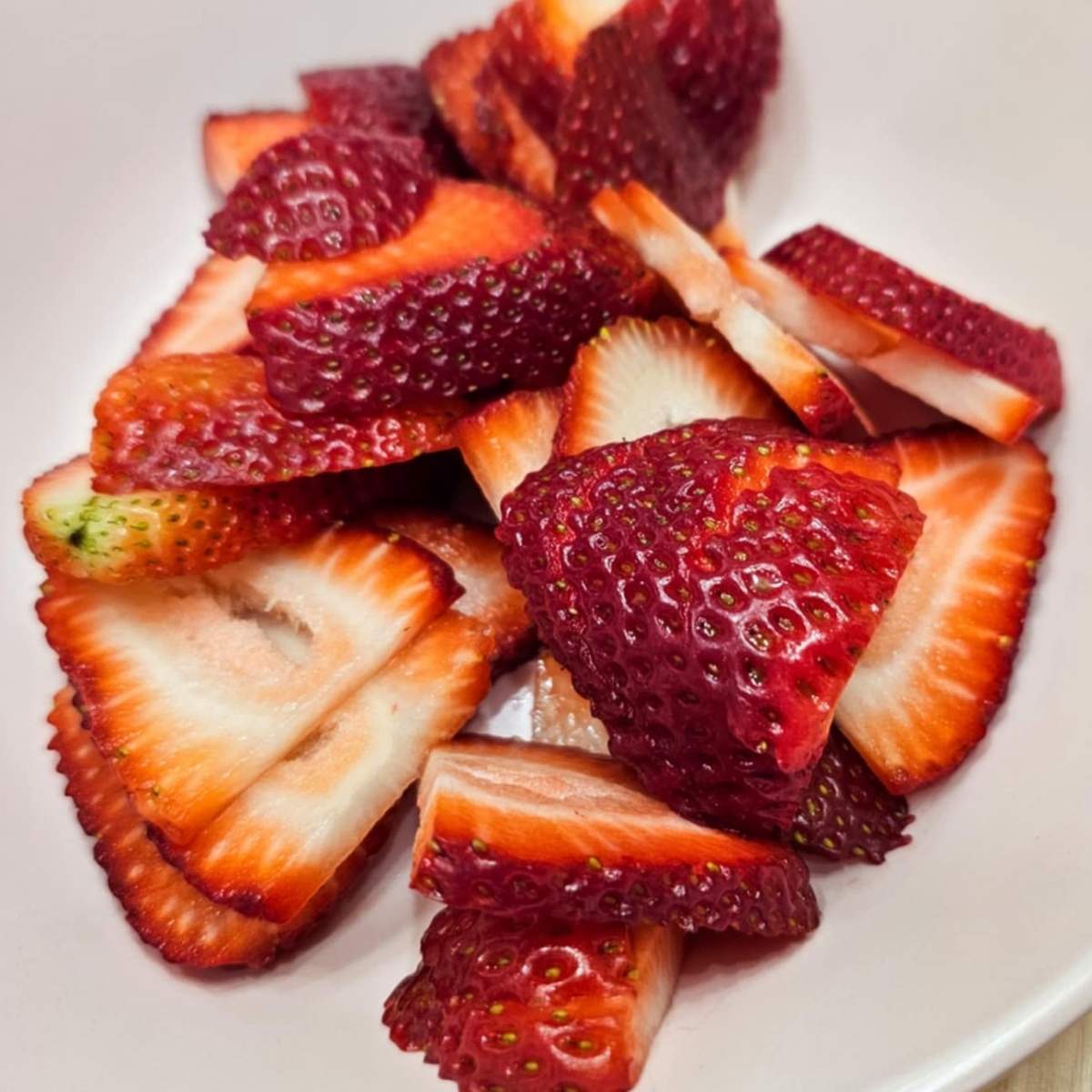 freshly sliced strawberries