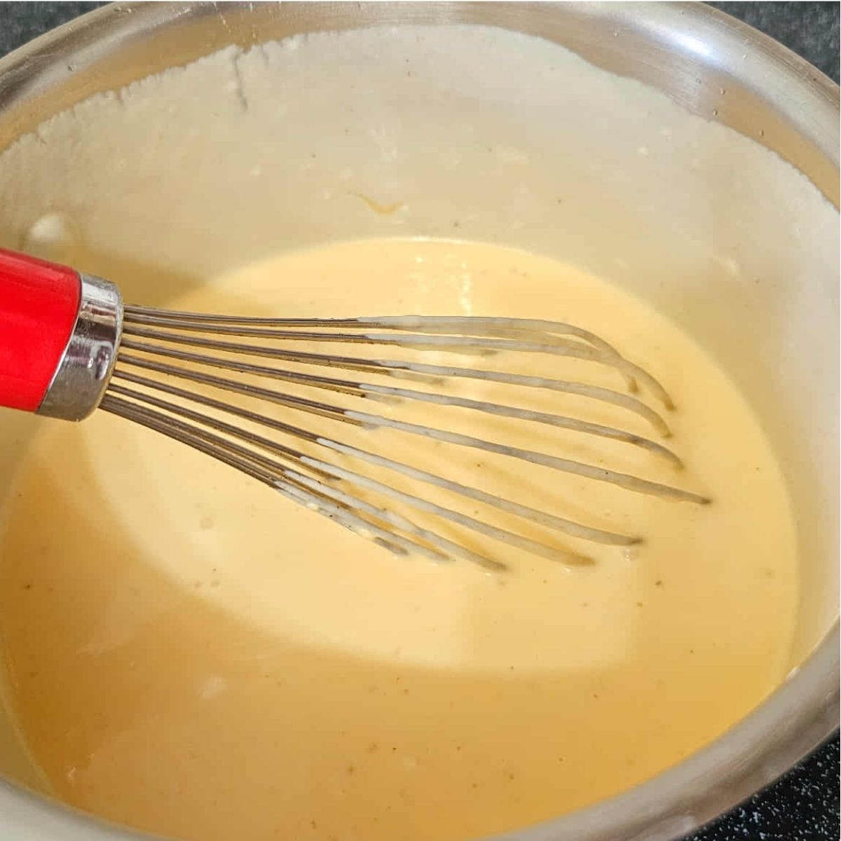 cheese added to the roux, turning it into a cheese sauce for the cheeseburger soup